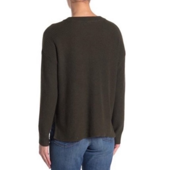 Madewell Olive Green Patch Pocket Pullover Sweater - Picture 6 of 7